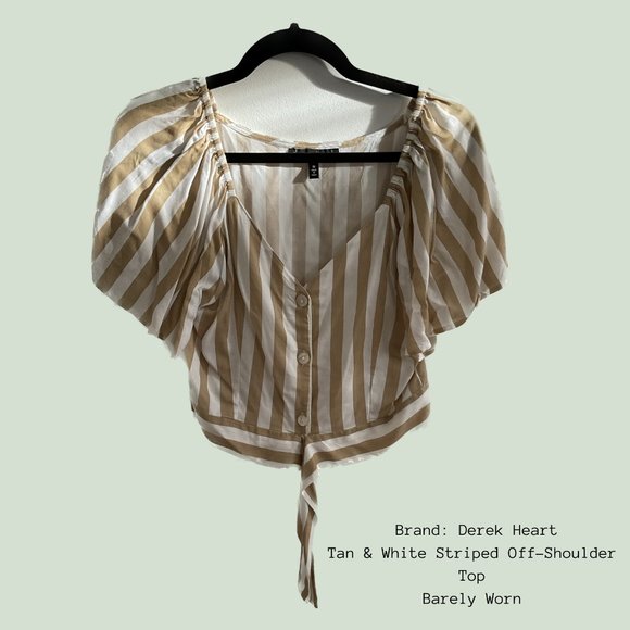 Derek Heart Off-Shoulder Top - Picture 1 of 1